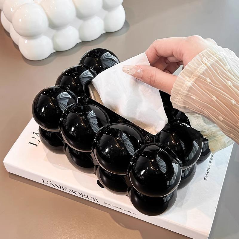 Light Luxury Cloud Pattern Tissue Box Creative High-End Decorative Ornament for Entryway Console Table Home Decor