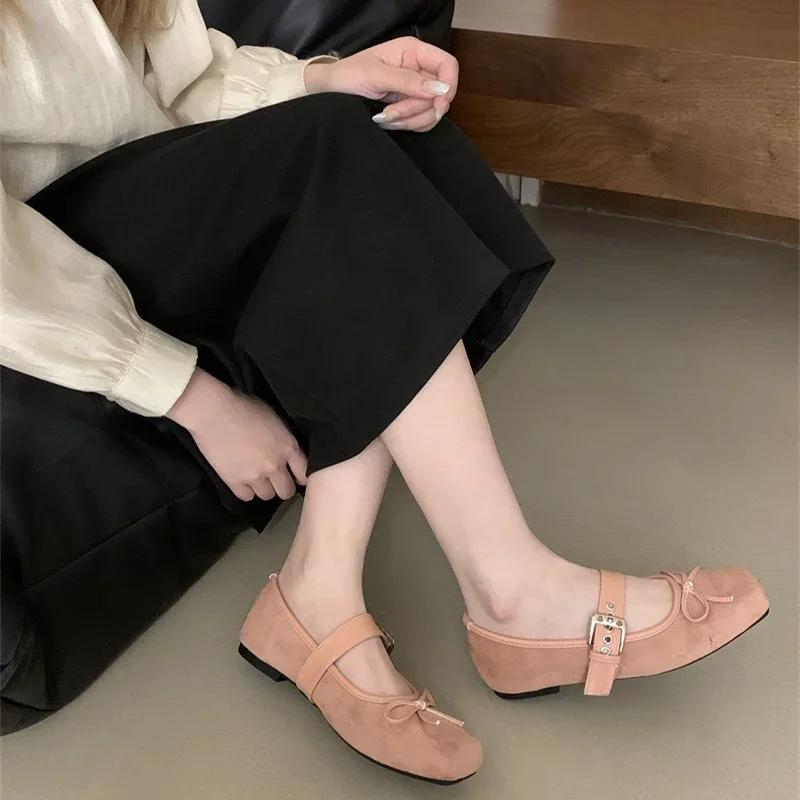 Fashion Leopard Print Women Mary Jane Shoes Fashion Shallow Butterfly-knot Flats Retro Style Ladies Comfort Soft Sole Ballerina Shoes