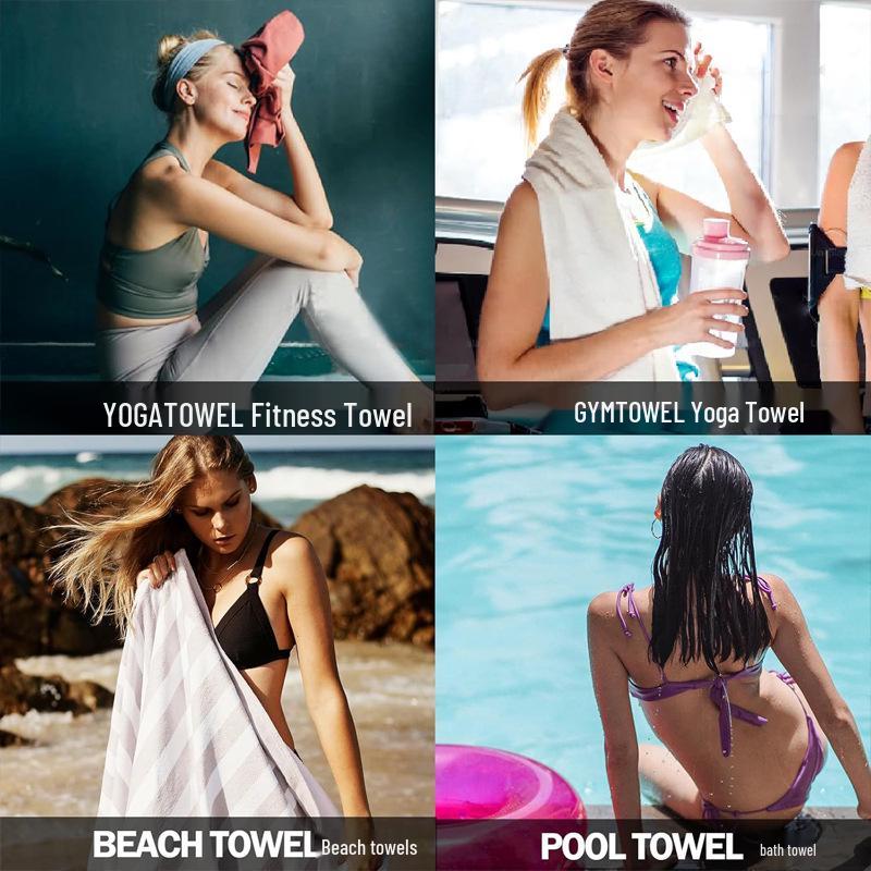 Ultra-Fine Double-Sided Quick-Dry Plush Towel - Beach, Sports & Sweat-Absorbing, Customizable with Logo