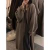 Spring Autumn Women Cardigan Sweater Loose Soft Mid Length Sweater Long Sleeve Solid Color Knitted Cardigans