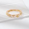 Dainty Gold Plated Pearl Crystal Beaded Bracelets Set for Women 14K Gold Plated Bead Pearl Beads Bracelet Stackable Paperclip Link Chain Bracelets