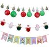 Three-dimensional Hollow Christmas Banner Honeycomb Paper Paper Flowers Christmas Decoration Ceiling Layout Creative Design