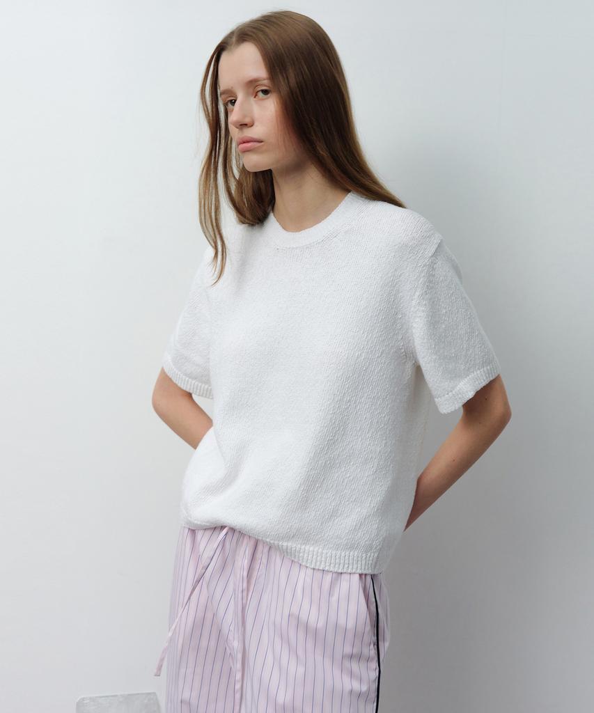 Leuba Pebble Boucle Knit Top - Off White