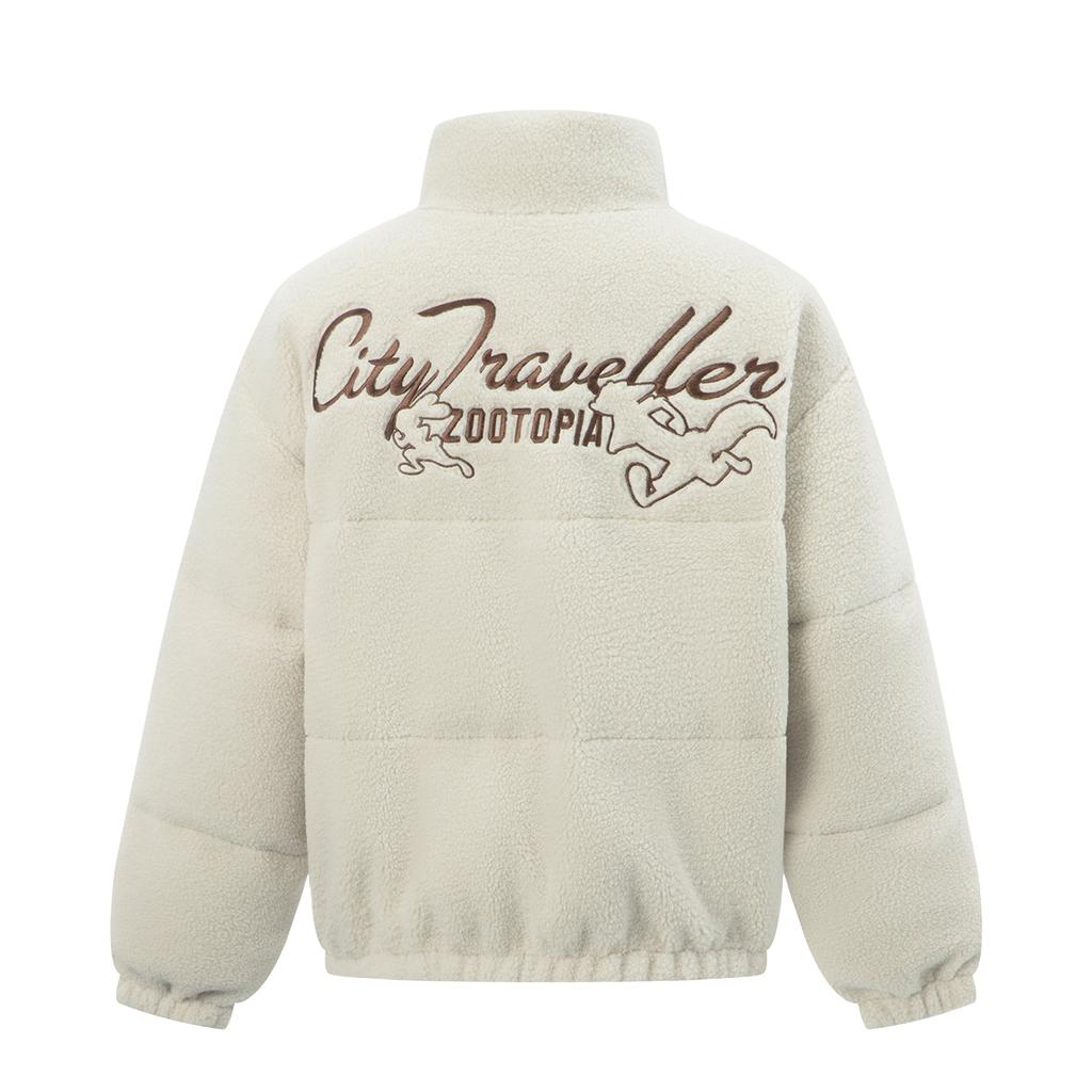 Li Ning Sports Trend Series Disney Warm Stand Collar Pattern Embroidered Letter Down Jacket Women outerwear AYMV228-1