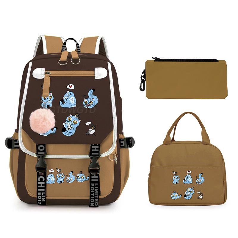 Animation Cartoon Peripheral Printing Children'S Backpack Male And Female Versatile Large-Capacity Student Schoolbag