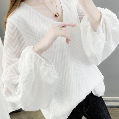 Spring and Summer Small Shirt High-end Chiffon Top Plus Size Feminine Charm