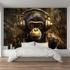 Wallpaper Chimpanzee with headphones
