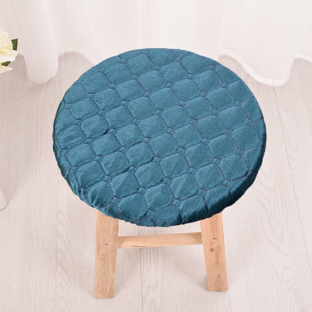 Perfect Thickening Stool Covers Elastic Solid Color Dining Stool Covers Anti Dirty Soft Round Stool Covers Dining Halls