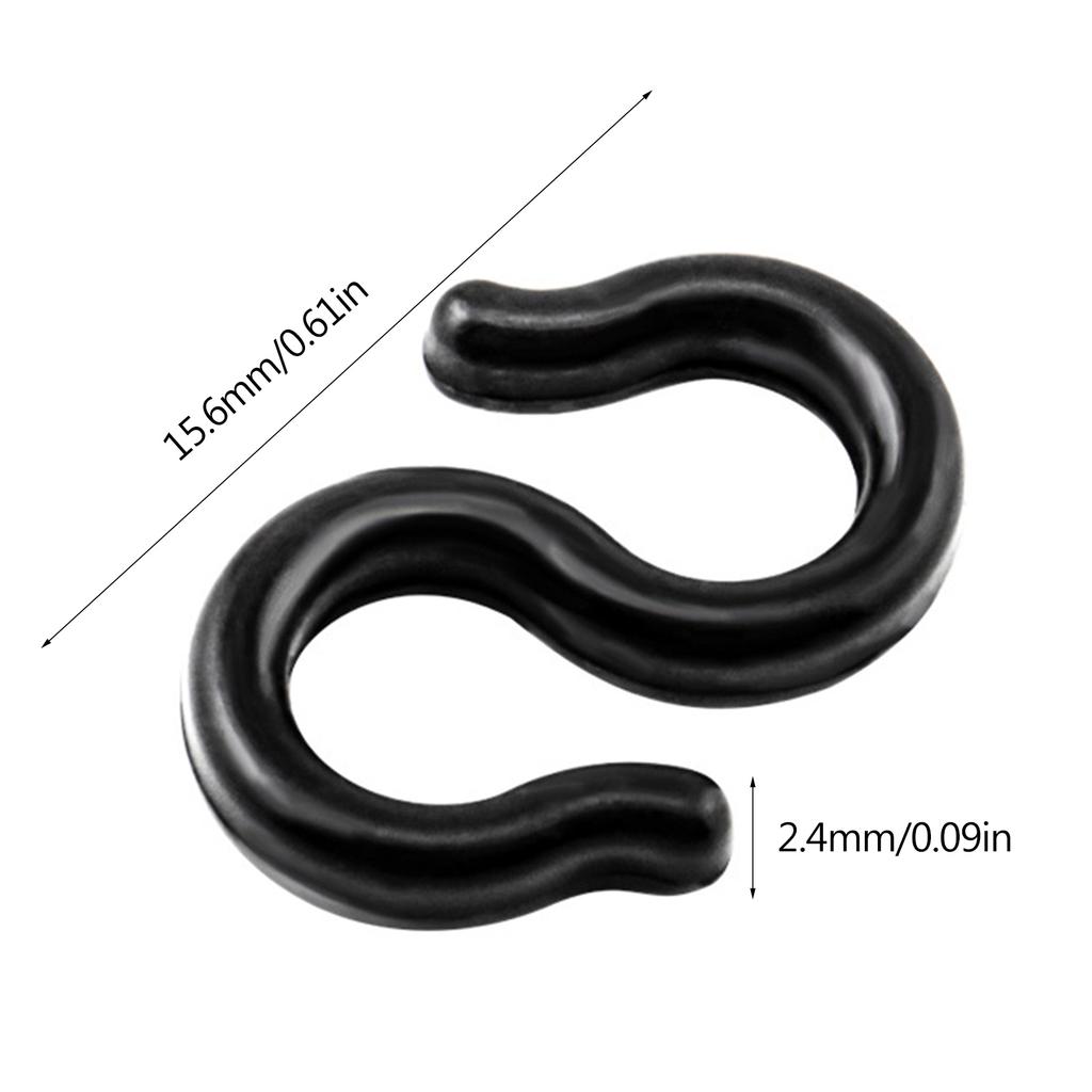Black S-Hook Clips Hook Shifts Cable Brake Gear Cable Housing Fixing Holder Guide S Style Buckle Clips for Cycling Bike