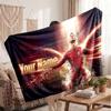 Cristiano Ronaldo Personalized Fleece Blanket With Football Logo, Custom Name Text Soft Warm Home Throw Blanket