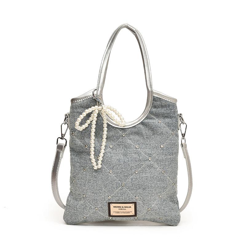 Denim bag women's summer new niche underarm bag high-end shoulder tote bag