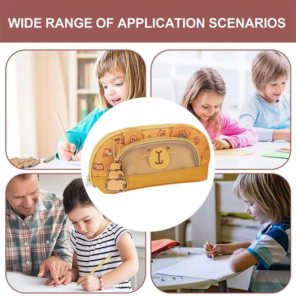 Desktop Storage Stationery Pencil Bag Large Capacity Multi Layer Pencil Pouch  Desktop Storage