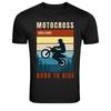 Motocross Challenge Born To Ride Dirt Bike Graphic T Shirt