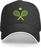 Casquette de Baseball unisexe Amour Tennis Casquette de Baseball réglable Raquette de Tennis Balle pour Unisexe Femmes