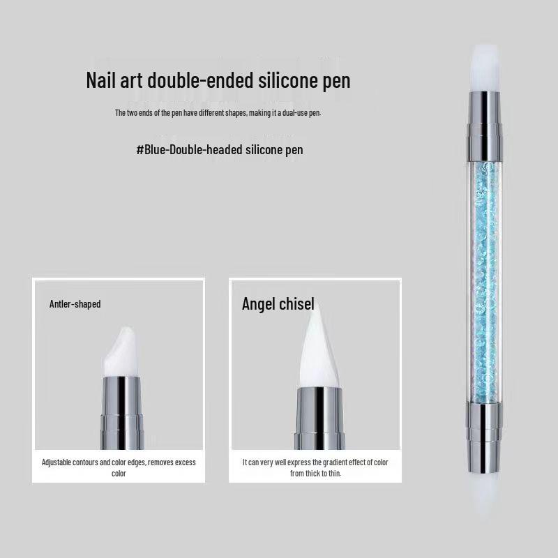 5-Piece Dual-Ended Silicone Dotting and Embossing Nail Art Pen Set