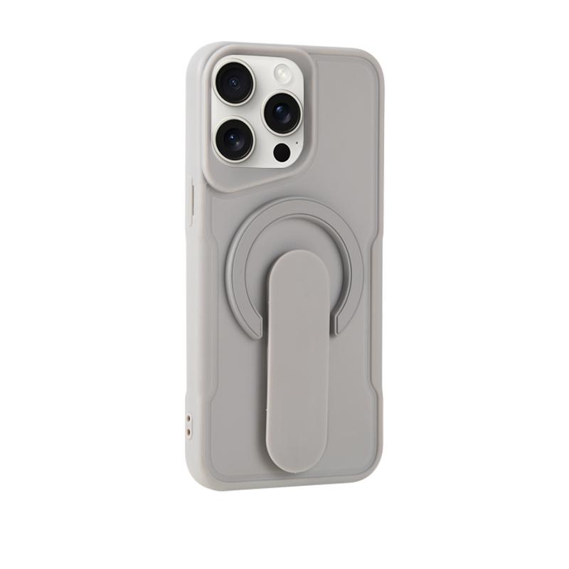 For Magsafe Magnetic Push Pull Holder Ring Luxury Solid Color Phone Case For iPhone 16 Pro Max 14 11 12 13 15 Pro Max Back Cover