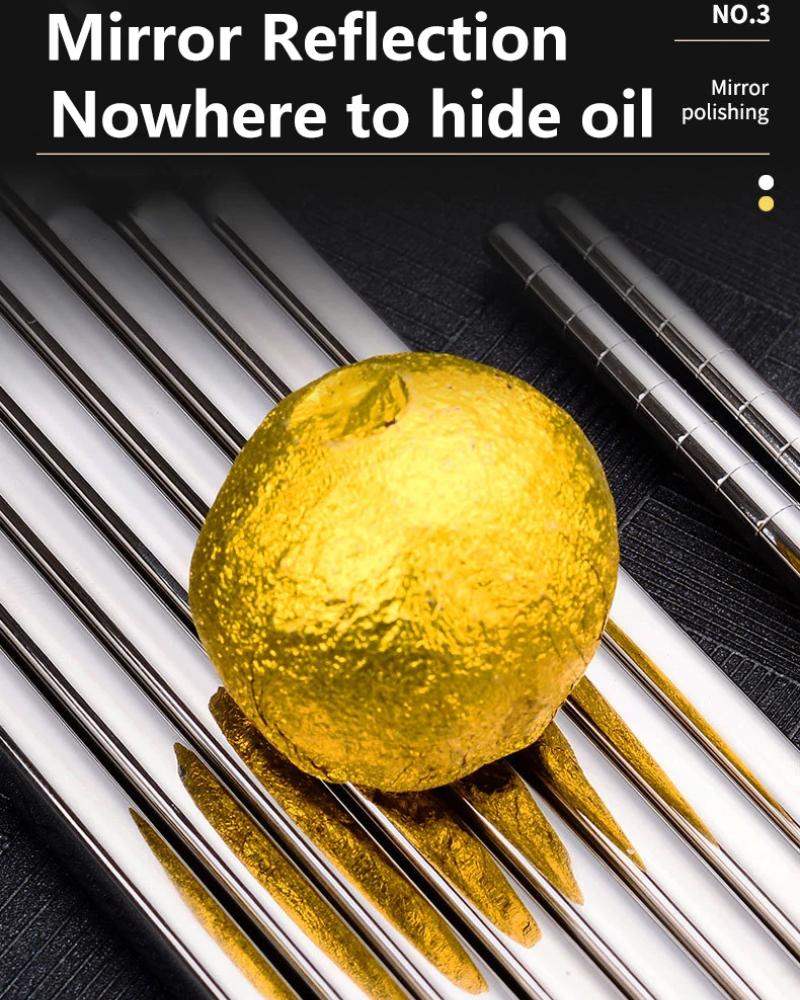 2-5 par pałeczek 304 stal nierdzewna antypoślizgowe metalowe pałeczki do sushi koreańskie japońskie jedzenie chińskie pałeczki