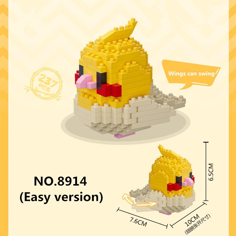 Kawaii Bird Series Micro Particle Building Blocks Cute Colorful Parrot Model DIY Bricks Decor Toys For Children Christmas Gifts