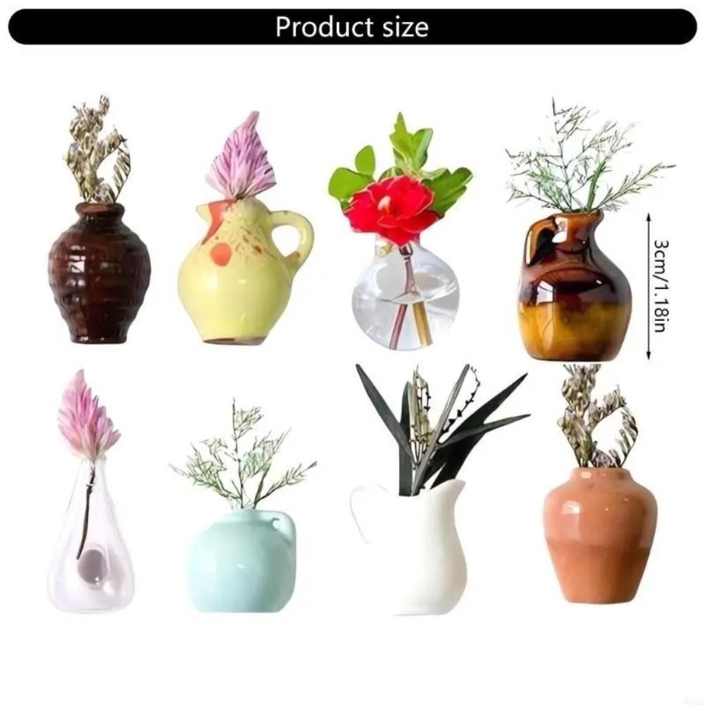 Unique Vase Refrigerator Magnet Handmade 3D Vase Magnet Mini Vase Fridge Magnets  Dorm Room