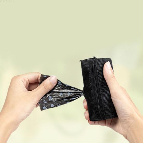 Waste Bag Dispenser Zipper Closure Compact Size Waterproof Large Capacity Hook Design