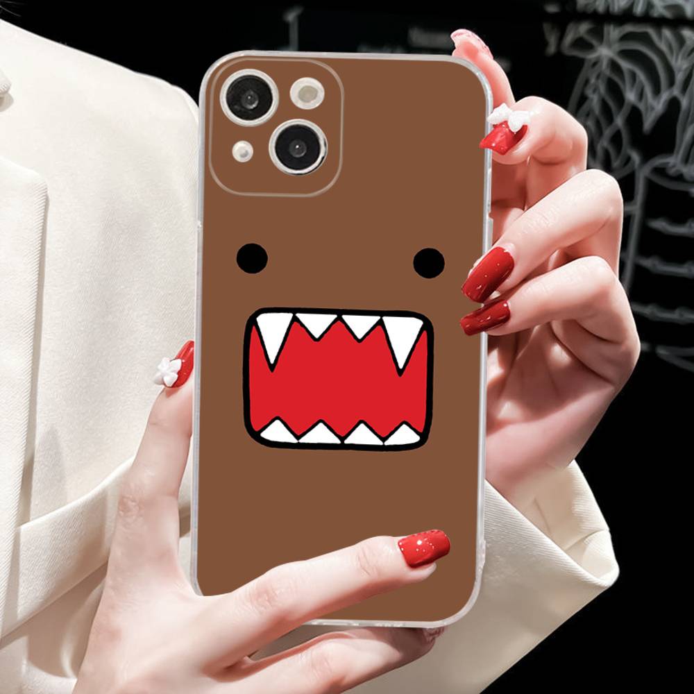 Cute Domo Kun Phone Case For IPhone 17 16 15 14 13 11 12 Pro Max 16 Plus Transparent