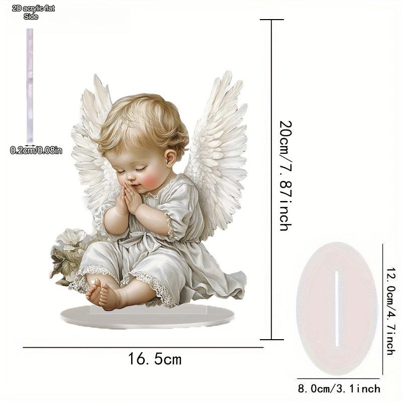 Angel Baby Acrylic Bohemian Home Decoration Holiday - 2D Flat Acrylic Desktop Ornament, Wall Decor Art, Four Seasons Decoration