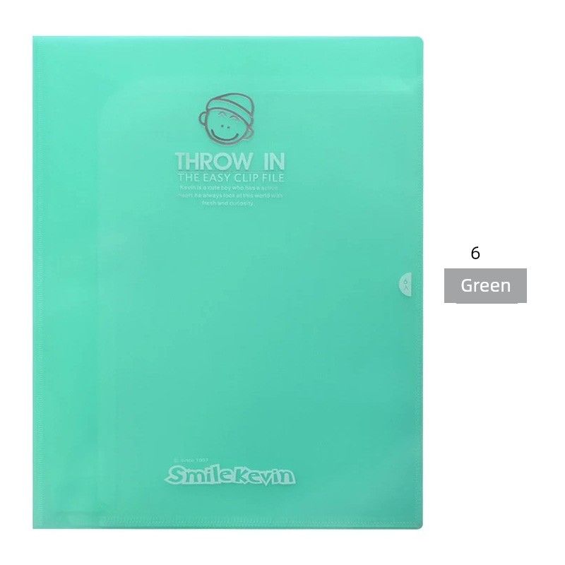 

Gimen Stationery A4 Folder 6-in/8-in Multi-Layer Creative File Bag Transparent Frosted Pp Pure Color Waterproof Storage [1 Piece] 6 Pieces Green