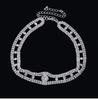 Trendige Silber Strass Choker Halskette - Japanischer & Koreanischer Stil für Damen