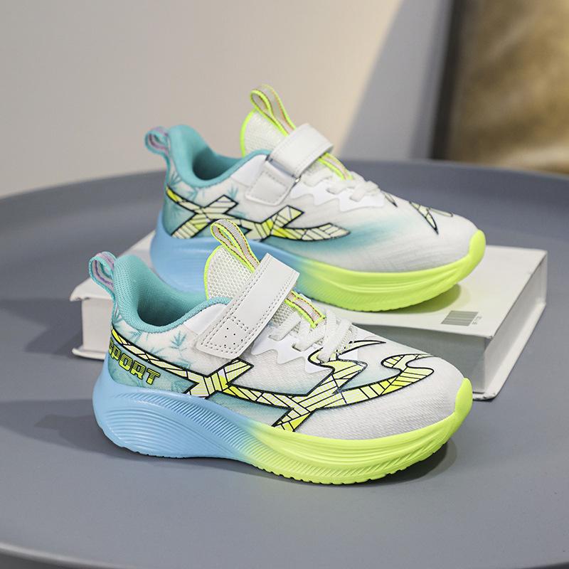 

Children s basketball shoes Men s and women s sports shoes Platform shock absorption Convenient Velcro Lightweight boys running sports shoes 31