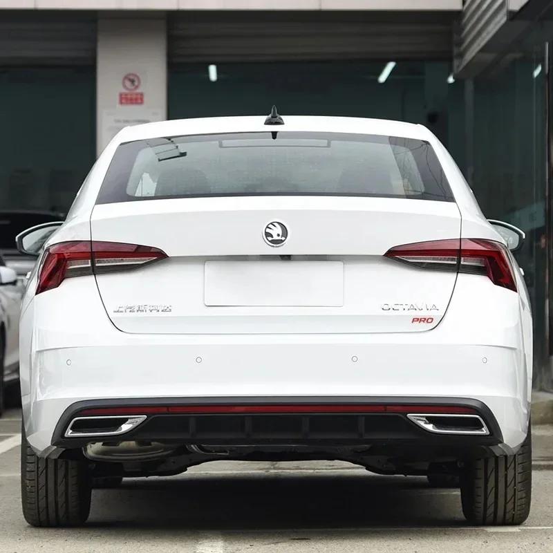 RQQS4 80MM 90MM Emblem Car Front Hood Badge Rear Trunk Sticker For Skoda Octavia Rapid Kodiaq Karoq Fabia Kamiq Superb Derivative
