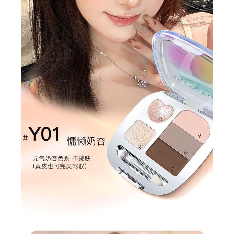 GELLA'S - Eyelight Dreamweaving Under-Eye Palette - Y01#Chill Milk Apricot