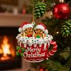 Gingerbread Man Christmas Ornament Resin Hanging Decor for Tree & Home Festive Cookie Figurine for Xmas Decorations
