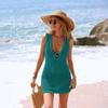 Beach Skirt, Ripple, Hollow Out, Dress, V-neck, Swimsuit Cover