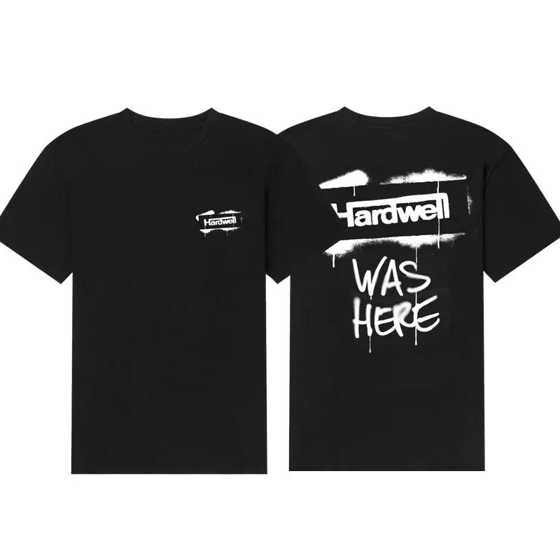 

hardwell Мужская Женская Футболка с Принтом Футболка Одежда Дизайнерская Футболка Оверсайз Футболка Летние Топы#Цвет S