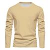 Spring and Autumn Long Sleeved Solid Color 3D Digital Printed Men's T-shirt Fashionable Outdoor Wearing Comfortable Polyester Fiber