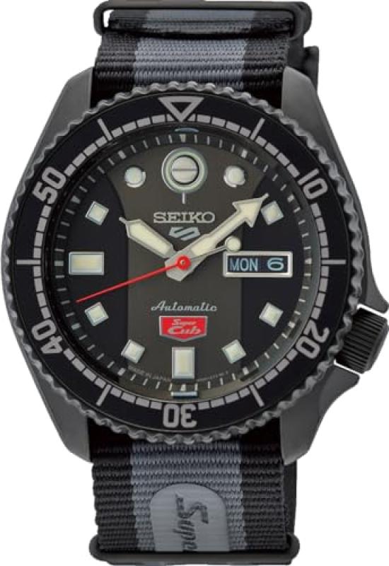 

[Seiko] SEIKO 5 SPORTS Honda Super Cub Limited Edition Automatic Mechanical Men s Watch Made in Japan SRPJ75 Overseas Model, BlackGray [Item]