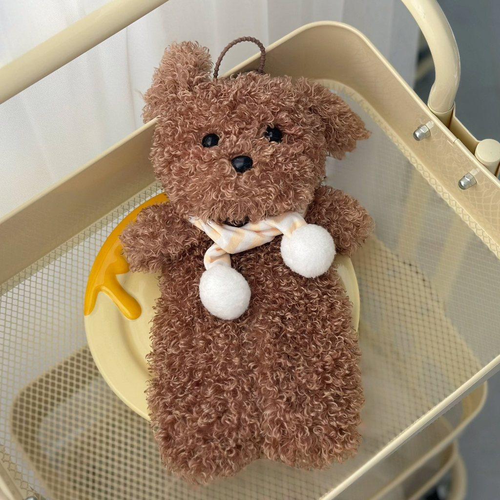 Plush Dog Cartoon Pen Case With Fluffy Material For Kids And Students