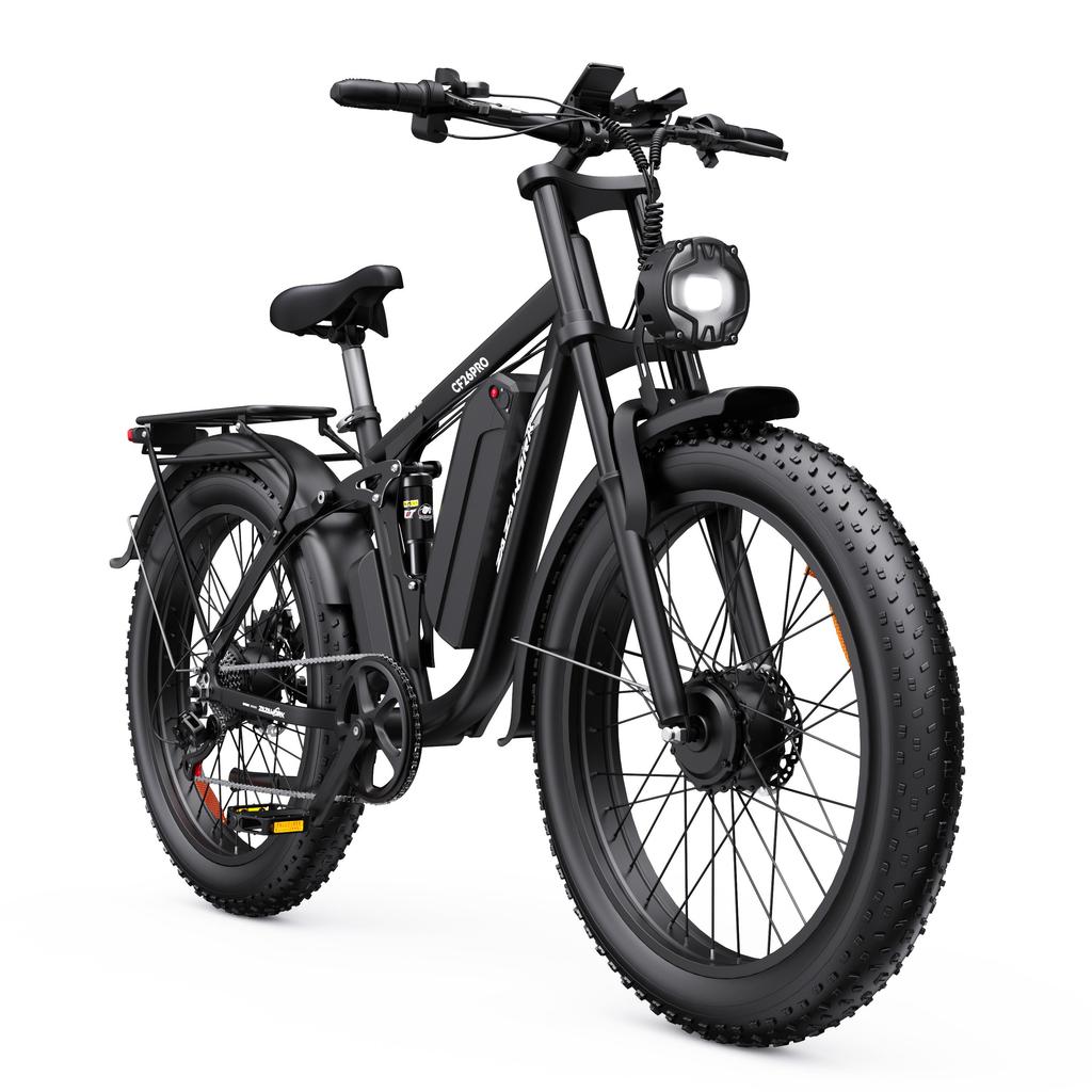 ZAZAWORK CF26 PRO Full Suspension Electric Bike, 48V 23Ah Battery,  Turn Signals