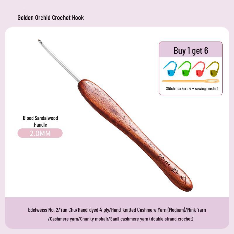 Soft Grip Resin Crochet Hook with Hand-Polished Stainless Steel Needle for Doll and Wool Knitting