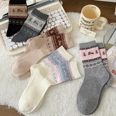Damen Frühling und Herbst Neu Alle Arten von Niedlichen Cartoon-Hund Knochenlose Röhren-Stapelsocken