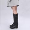 Thommcan Women Rain Boots Long Black W9b00984s11tm