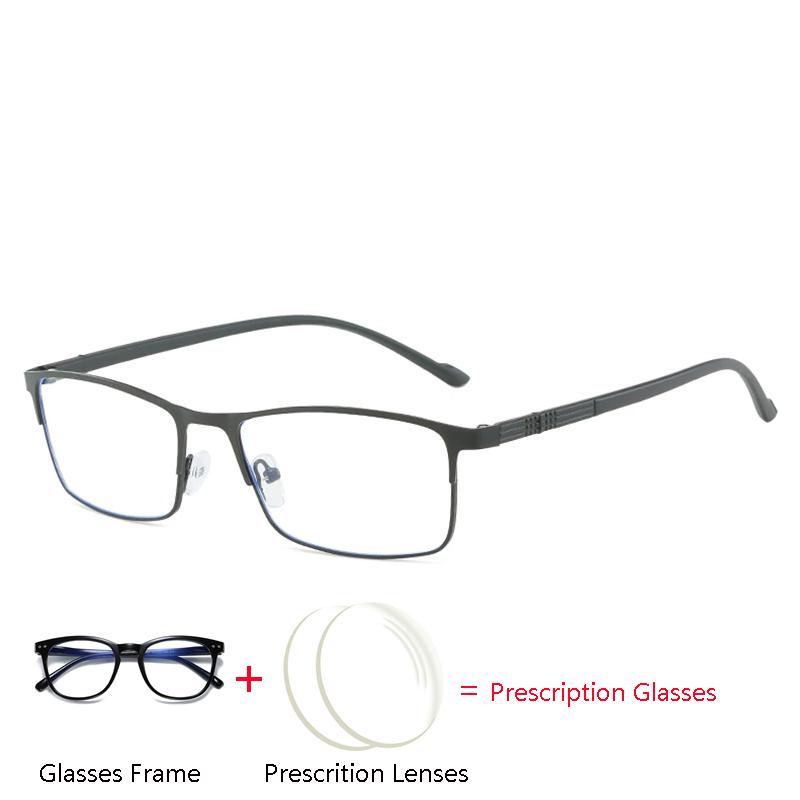 Metal Full Frame Square Optical Glasses With Degree Women Men Shortsighted/Hyperopia/Progressive/Bifocal Eyeglasses
