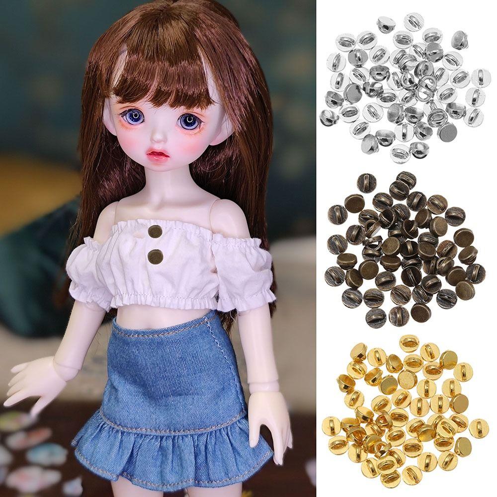 

Mini Shoes Sewing Accessories Doll Solid Buttons 1/6 Dolls Clothing Belt Buckles Ultra-small Buckle