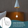 2Pcs Smooth Surface Transparent Bead Pull Chain for Fan Lamp Pendant Ceiling Decor Replacement Light Pulling Chain Lamp Parts