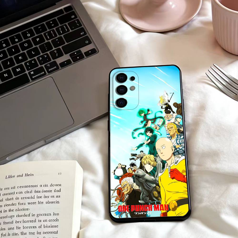 O-One Punch Man Anime Phone Case For Samsung S25,24,23,22,30,21,10,9,Ultra,Plus,Lite,FE,4,5 G Soft Black Case