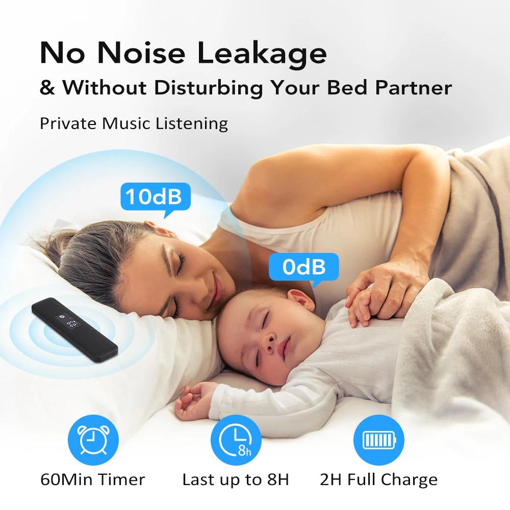 Bone Conduction Bluetooth Speaker Portable Under-Pillow White Noise Sleep Aid Music Box TF Card MP3 Player For Sleeping Timing