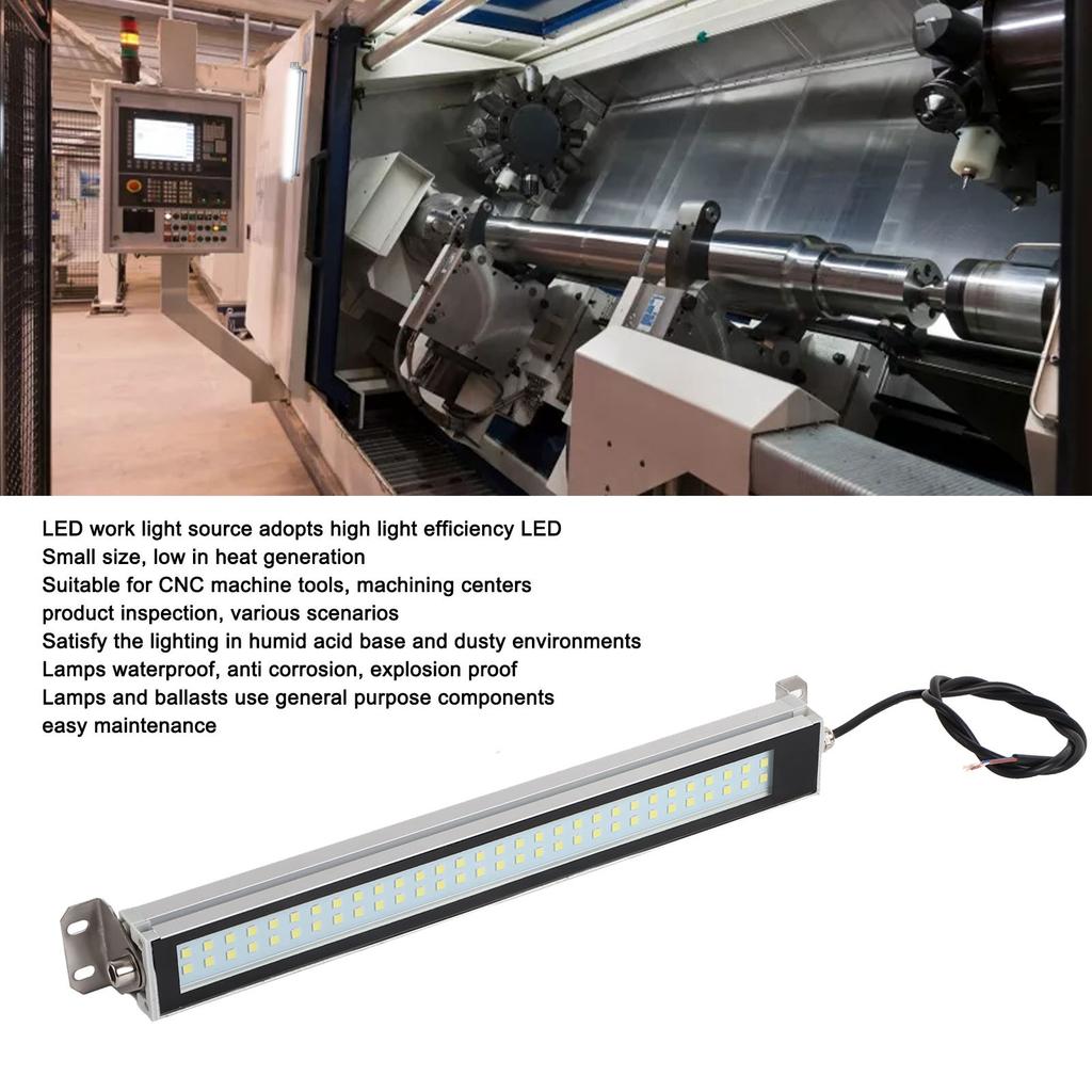 LED Working Light White Source IP67 Waterproof Explosion Proof Machine Tube Light 24V 12W Tool Working Lamp Machine Tube Light