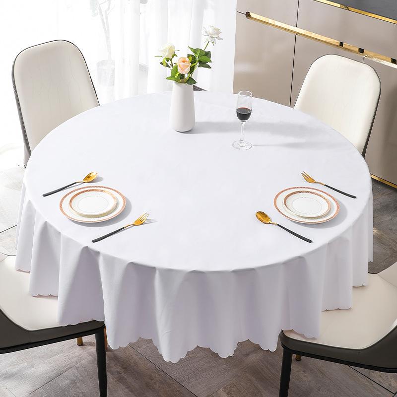

Сплошная цветная круглая скатерть из ПВХ, водонепроницаемая, маслостойкая, устойчивая к ожогам и стирке, современная и минималистичная скатерть Circular diameter 120cm