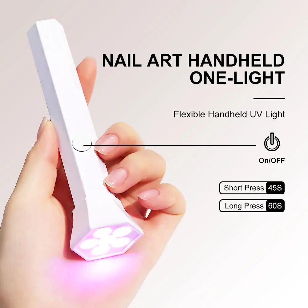Lampada portatile per unghie, lampada UV LED per unghie, per la cura di tutti gli smalti in gel, ricaricabile tramite USB, macchina per manicure ad asciugatura rapida, strumenti per nail art
