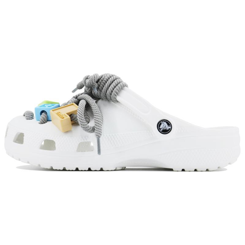 Crocs Classic clog EVA Lego cartoon home casual beach hole shoes unisex white